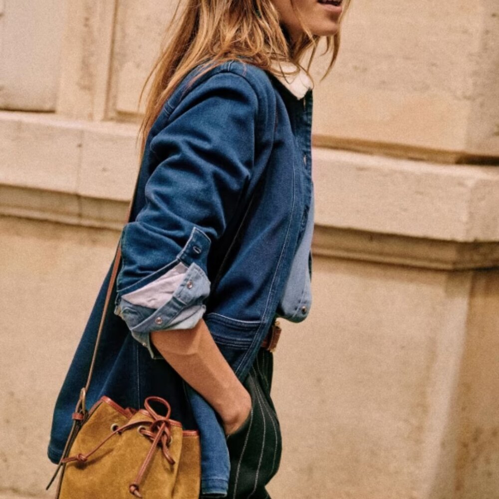 Sézane NWT Farrow Mini Bag in Multi Taupe - Picture 4 of 7